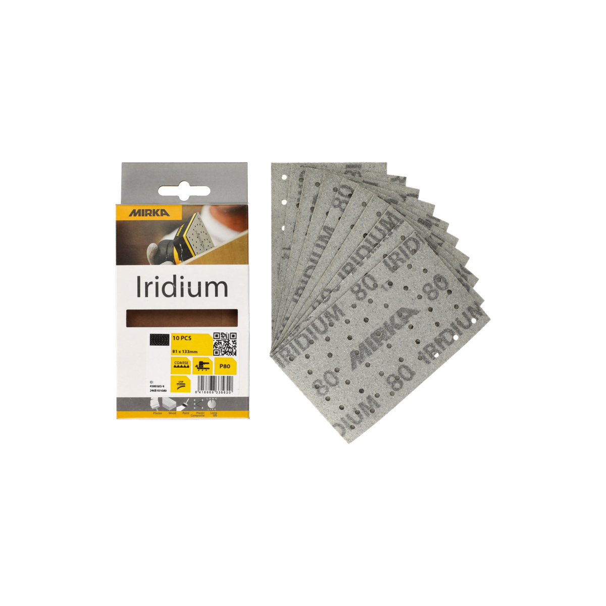 mirka Hiomaliuska mirka iridium 81x133mm tarra 54r 80 10kpl