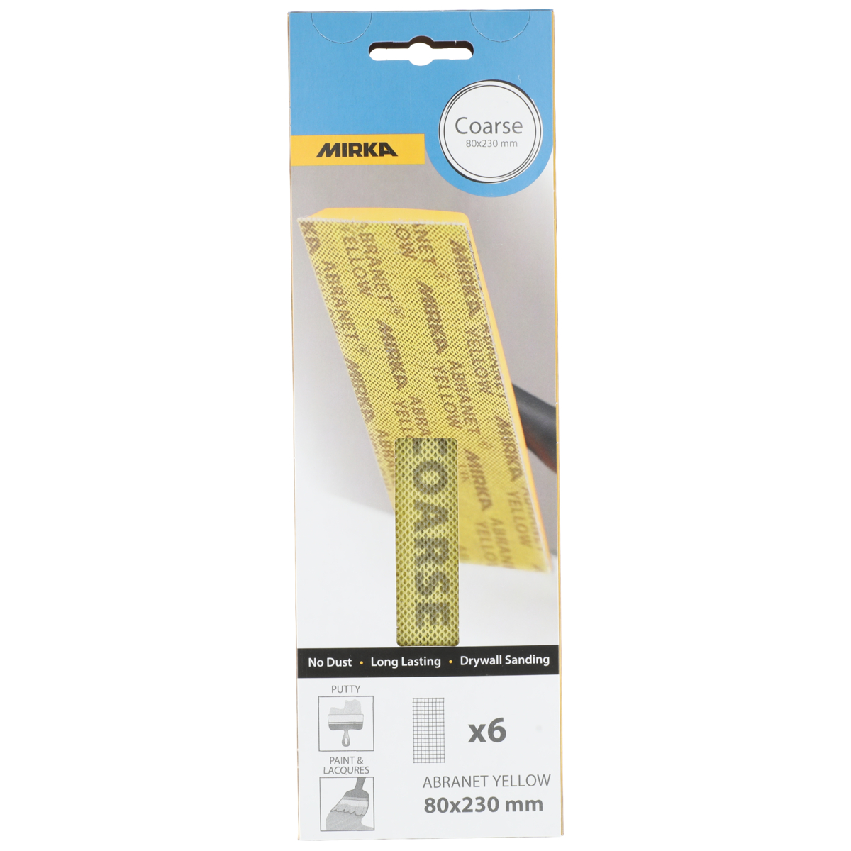 mirka Sand.net mirka abranet yellow 80x230mm coarse 6pcs