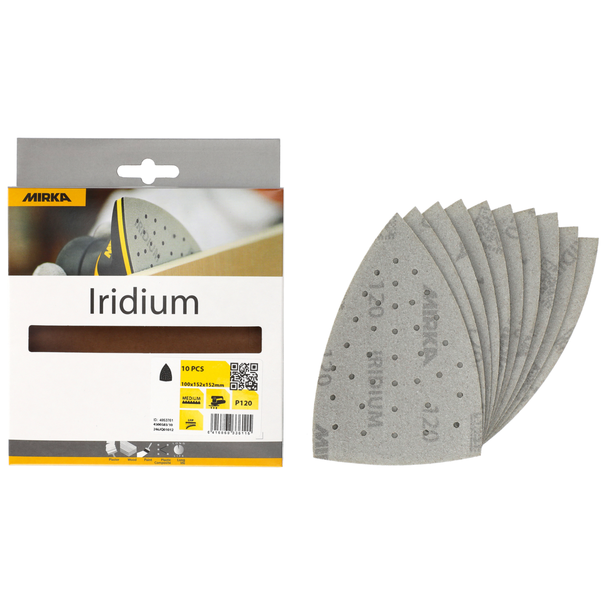 mirka S.triangle mirka ultimax ligno 100x152x152 36h grip p120 10pc