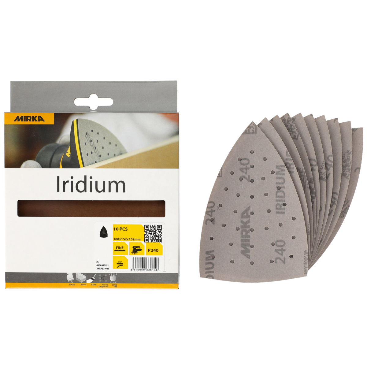 mirka S.triangle mirka ultimax ligno 100x152x152 36h grip p240 10pc