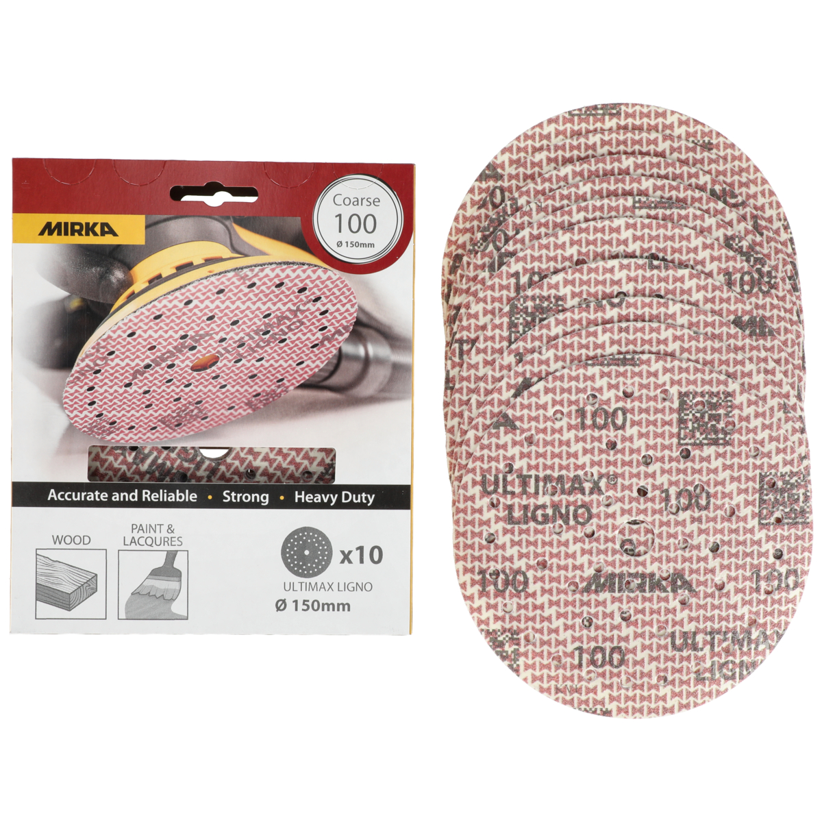 mirka Hiomapyörö mirka ultimax ligno 150mm tarra multifit p100 10kp