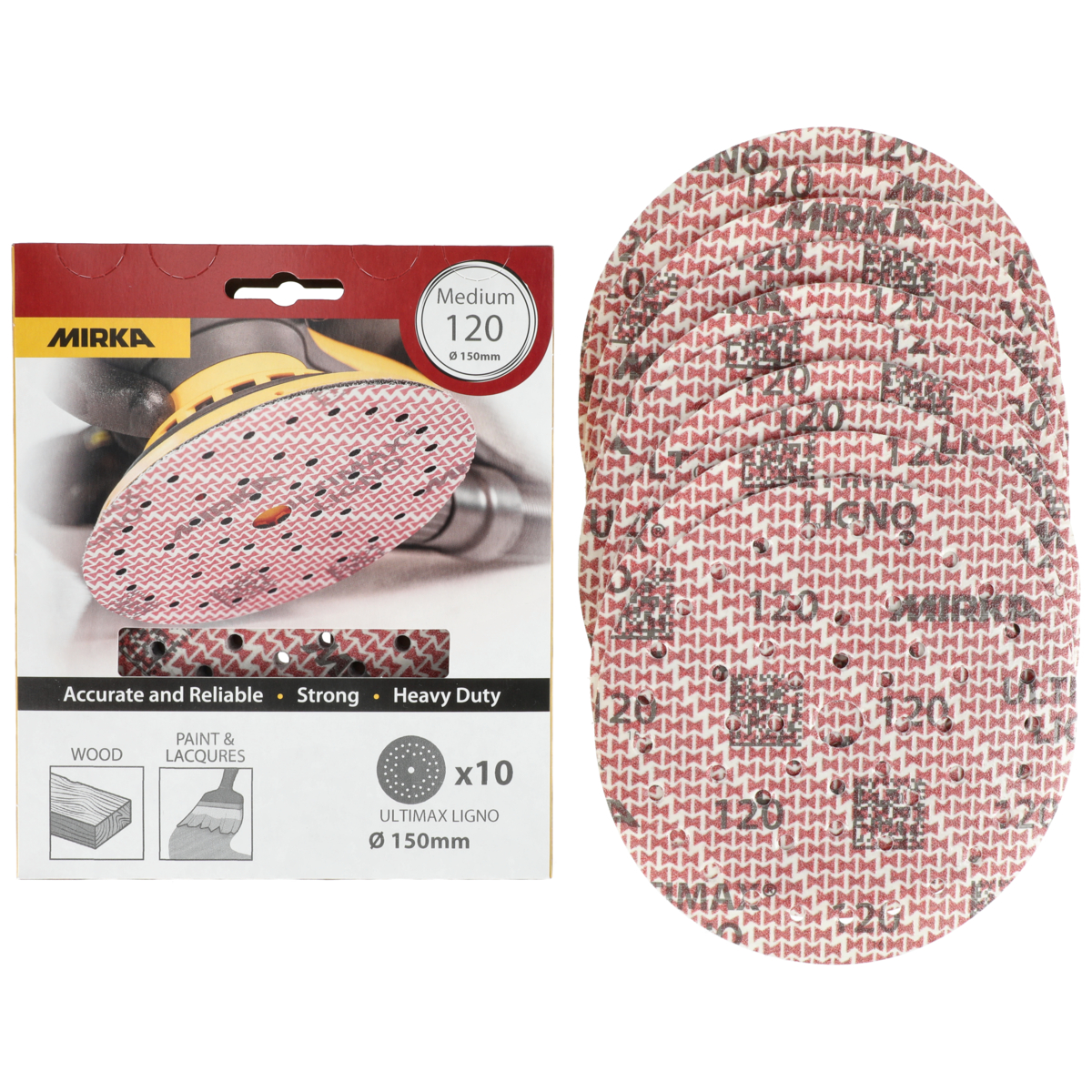 mirka Hiomapyörö mirka ultimax ligno 150mm tarra multifit p120 10kp