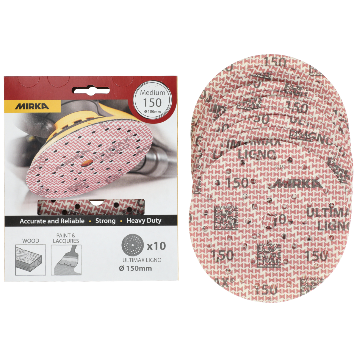 mirka Sand.disc mirka ultimax ligno 150mm grip multifit p150 10pcs