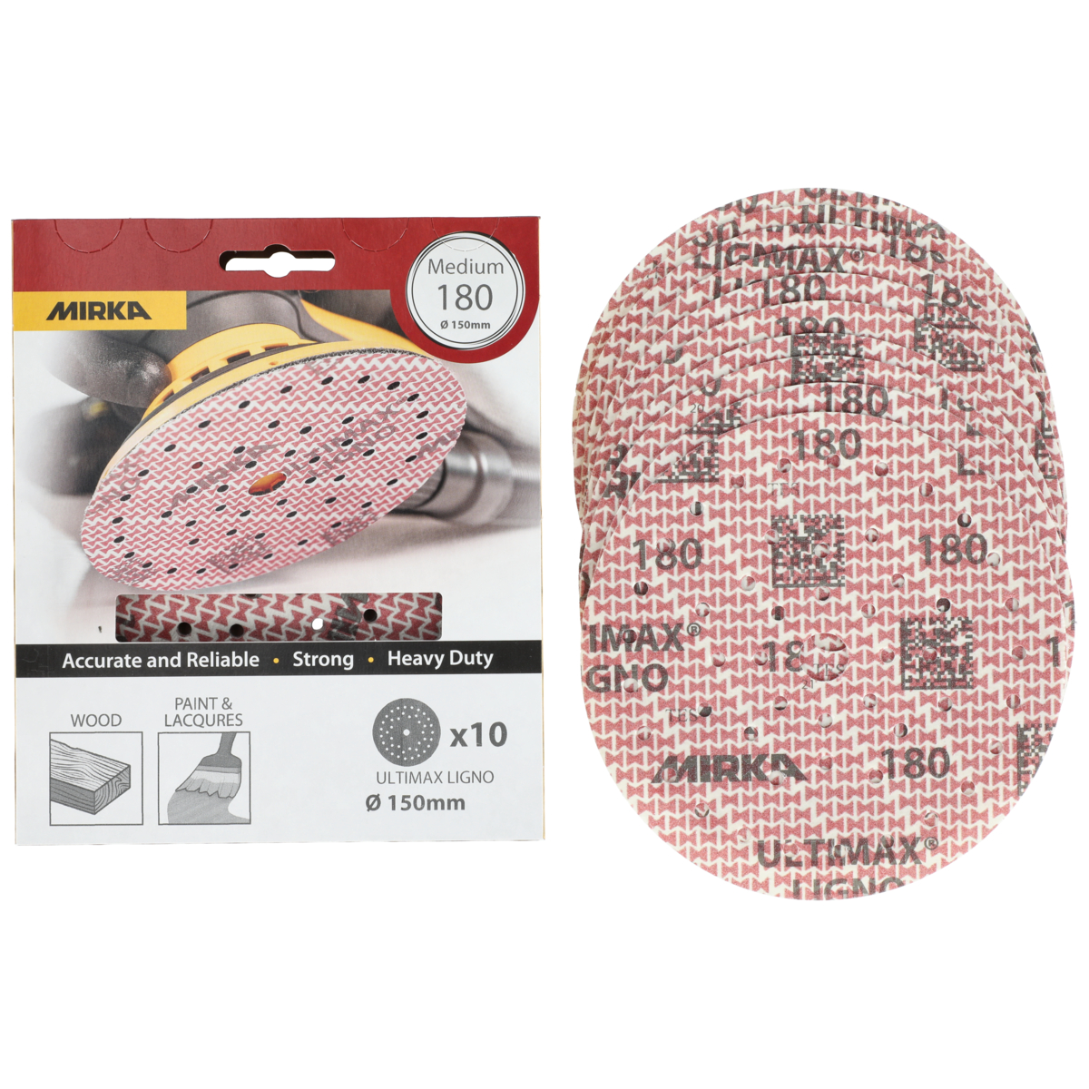 mirka Hiomapyörö mirka ultimax ligno 150mm tarra multifit p180 10kp