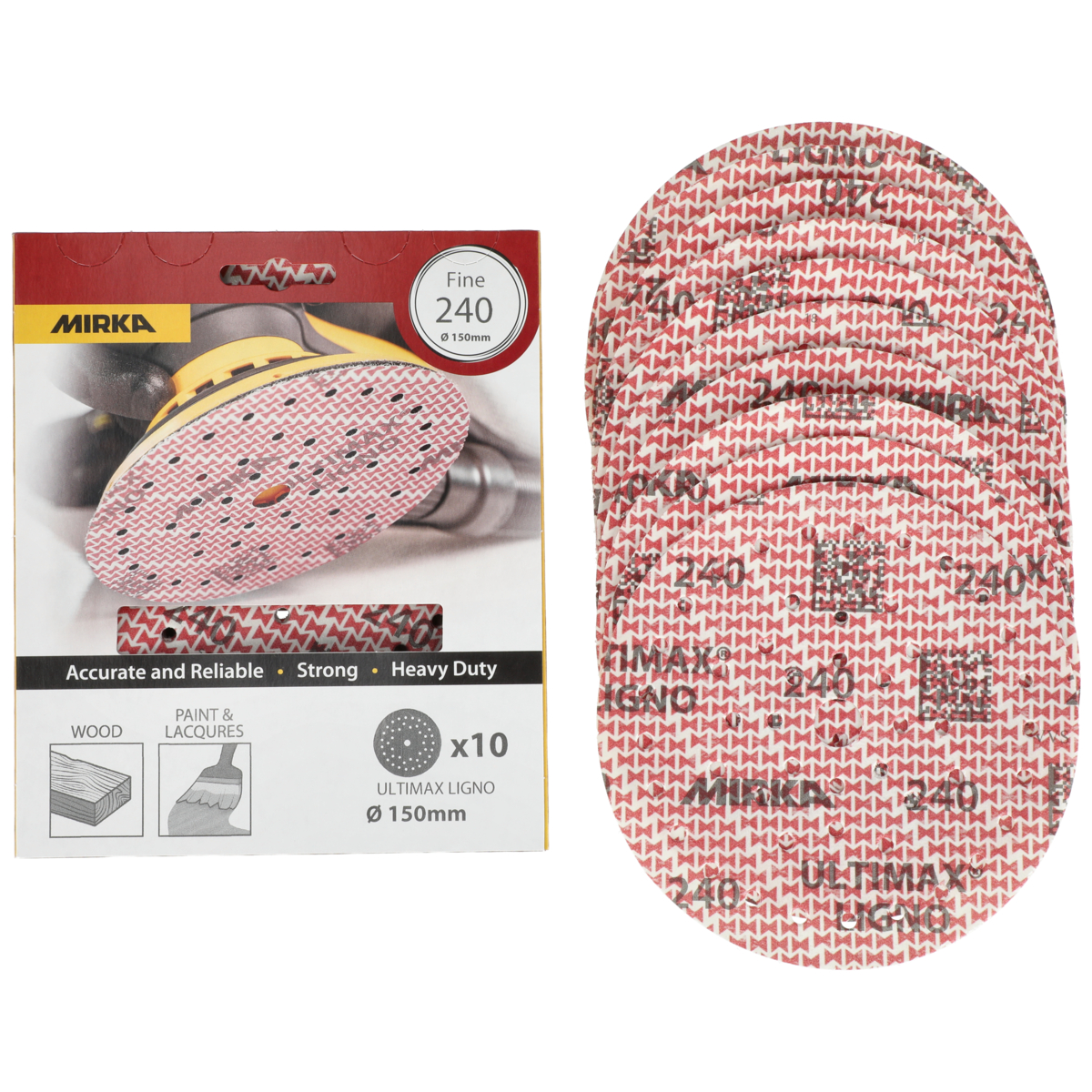 mirka Hiomapyörö mirka ultimax ligno 150mm tarra multifit p240 10kp