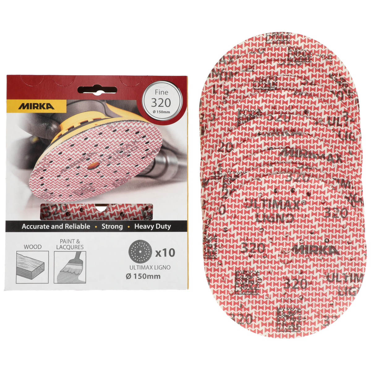 mirka Hiomapyörö mirka ultimax ligno 150mm tarra multifit p320 10kp