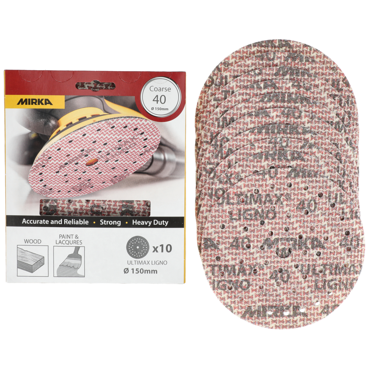 mirka Hiomapyörö mirka ultimax ligno 150mm tarra multifit p40 10kpl