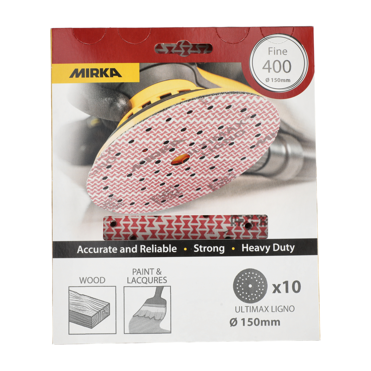 mirka Sand.disc mirka ultimax ligno 150mm grip multifit p400 10pcs