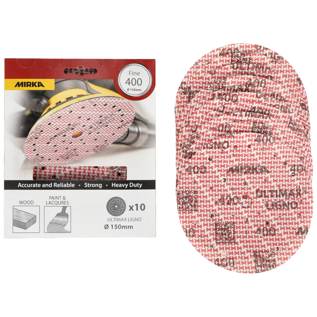 mirka Sand.disc mirka ultimax ligno 150mm grip multifit p400 10pcs
