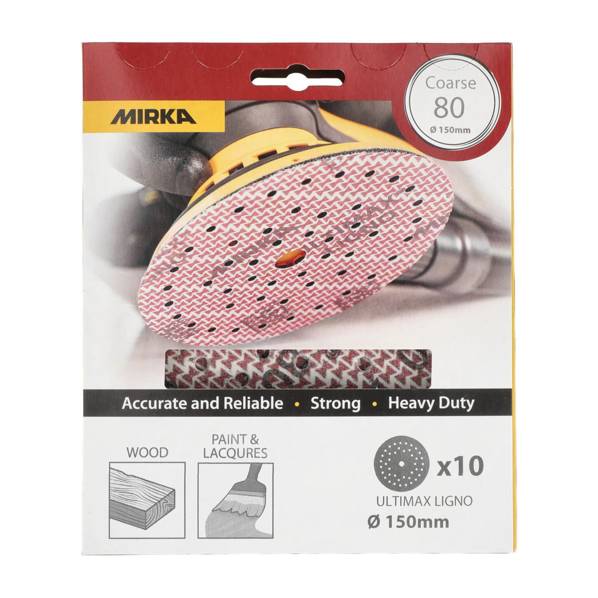 mirka Hiomapyörö mirka ultimax ligno 150mm tarra multifit p80 10kpl