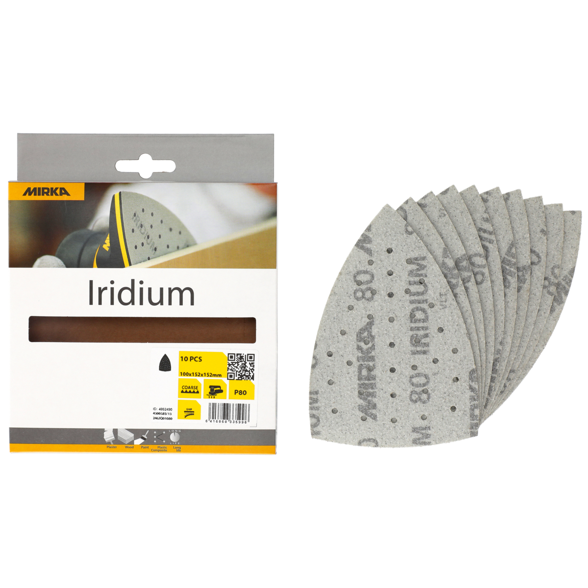 mirka Sanding triangle mirka iridium 100x152x152mm 36h grip 180 10p
