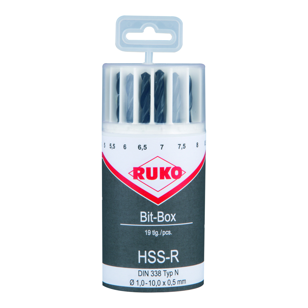 ruko Kierukkaporasarja ruko 1-10mm / 19os hss din338
