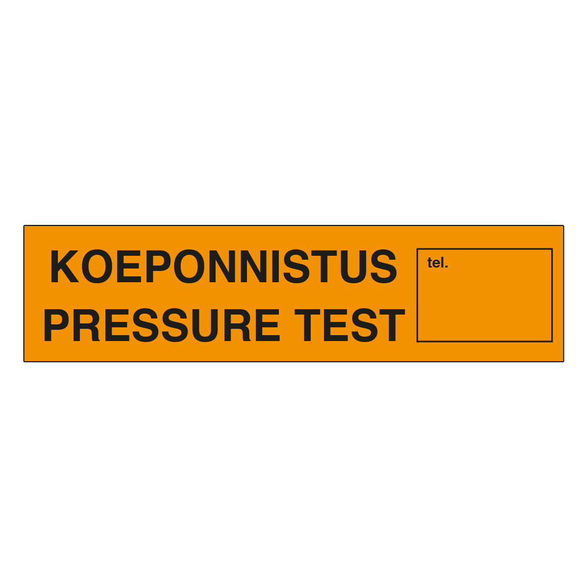 turvakauppa Sticker pressure test