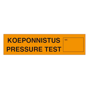 turvakauppa Sticker pressure test