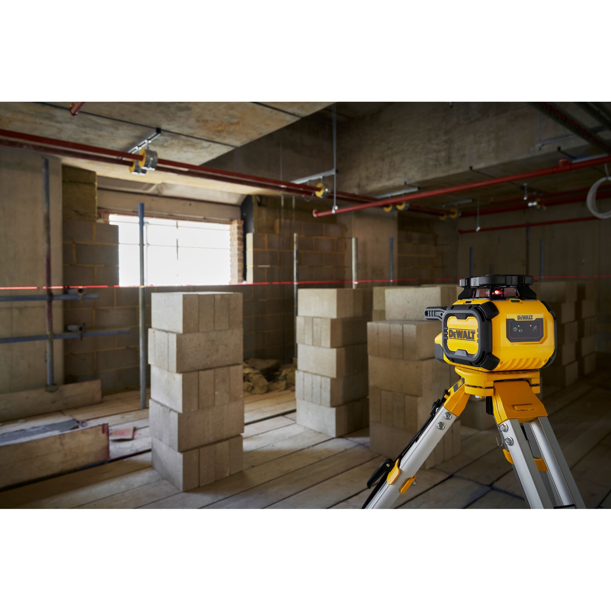 dewalt Pyörivä tasolaser dewalt punainen ip66 usb-c tstak