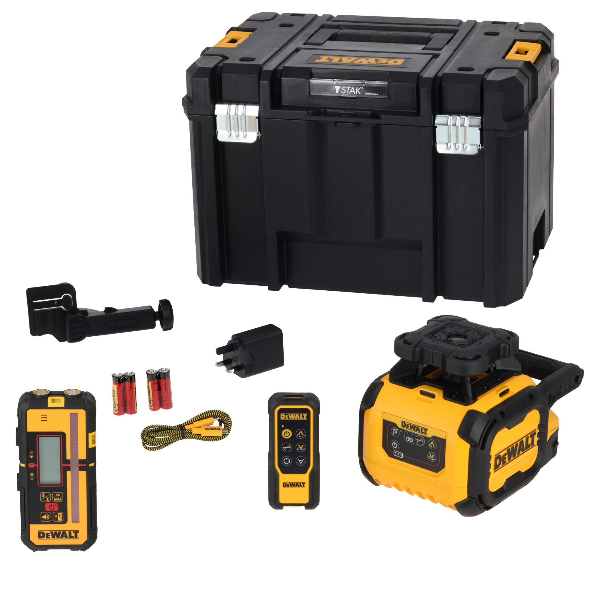dewalt Pyörivä tasolasersarja dewalt punainen ip66 usb-c tstak