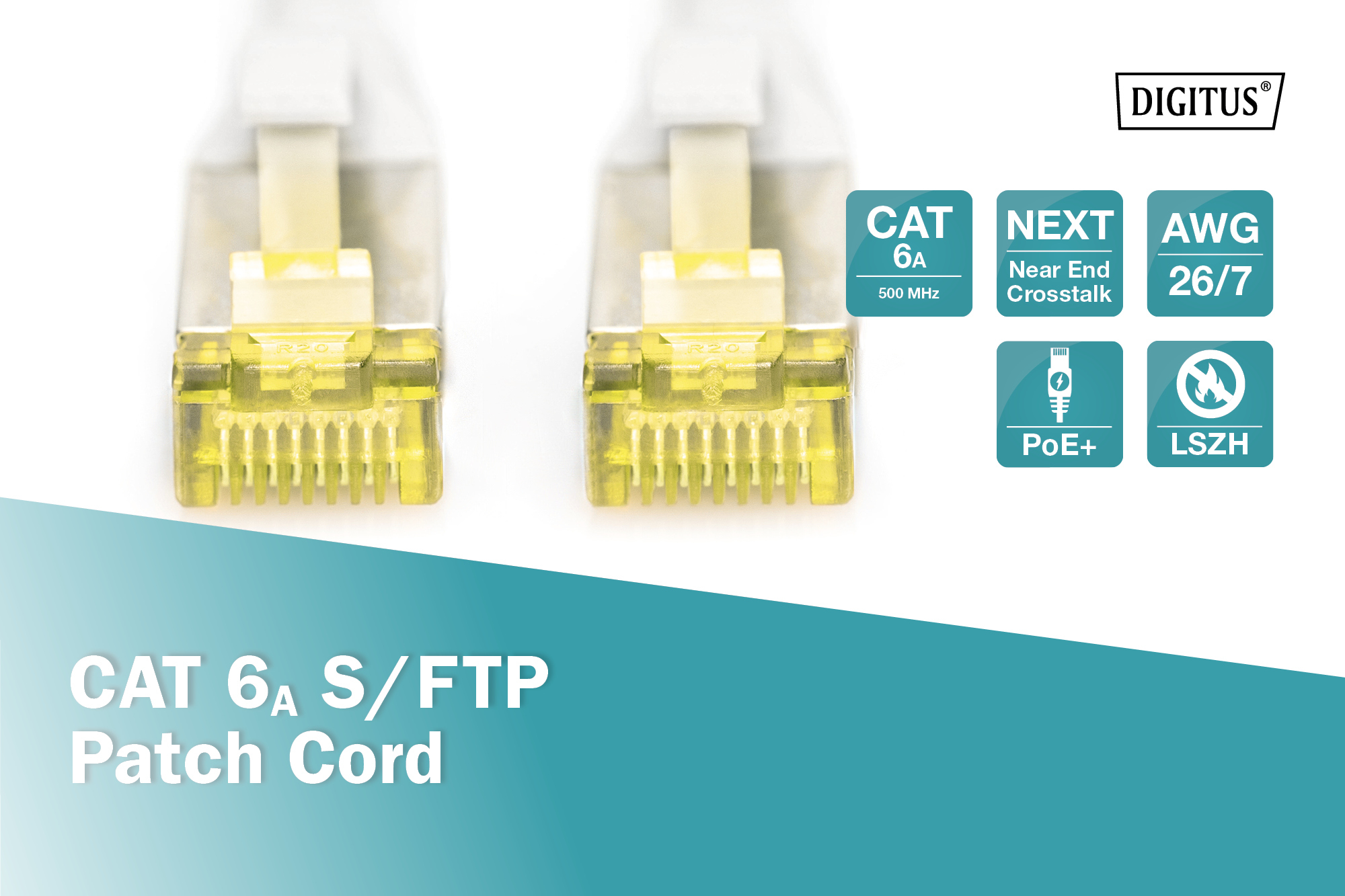 digitus Koppling kabel cat6a s-ftp 2m grå