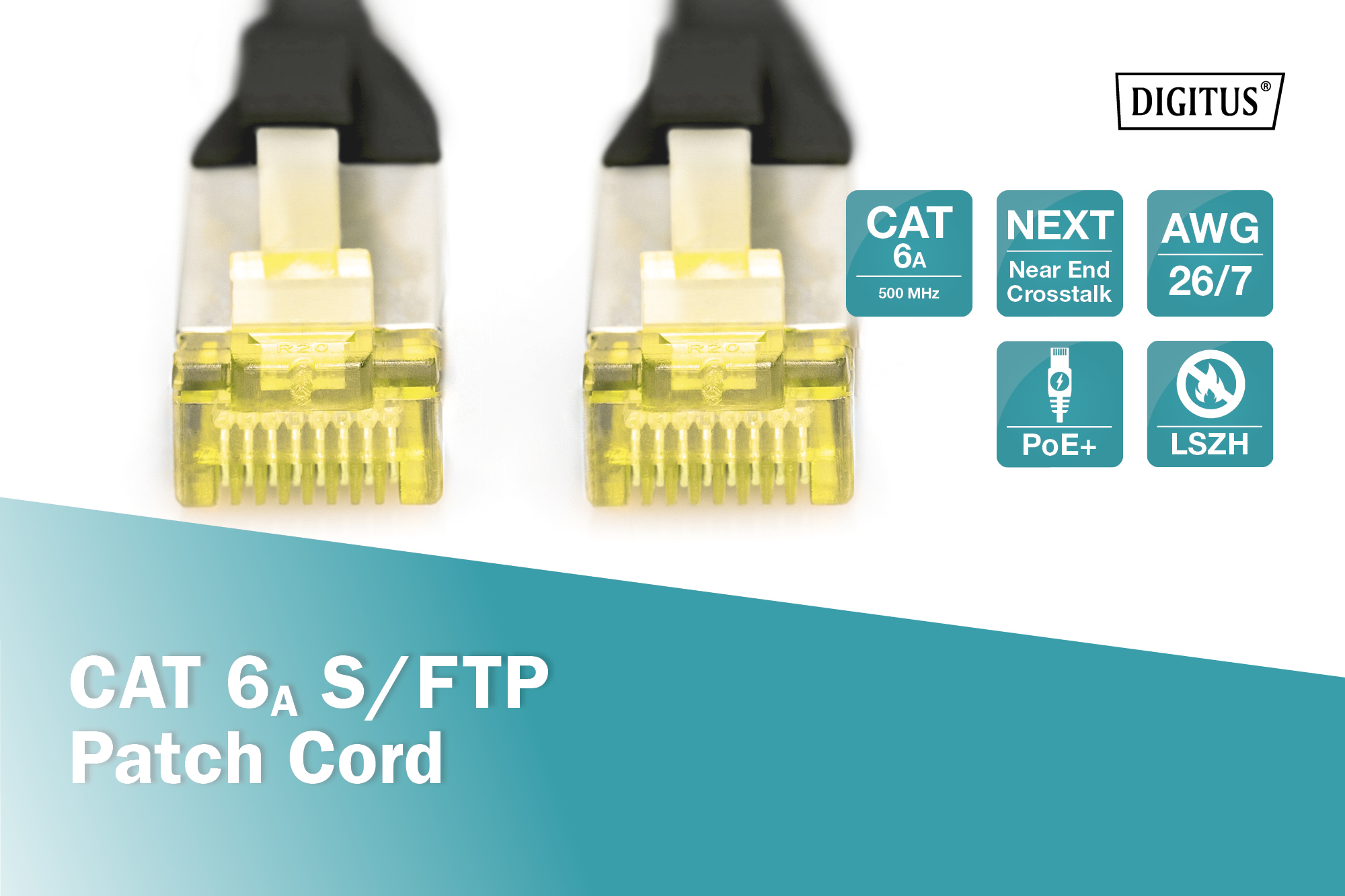 digitus Connecting cable cat6a s-ftp 10m black
