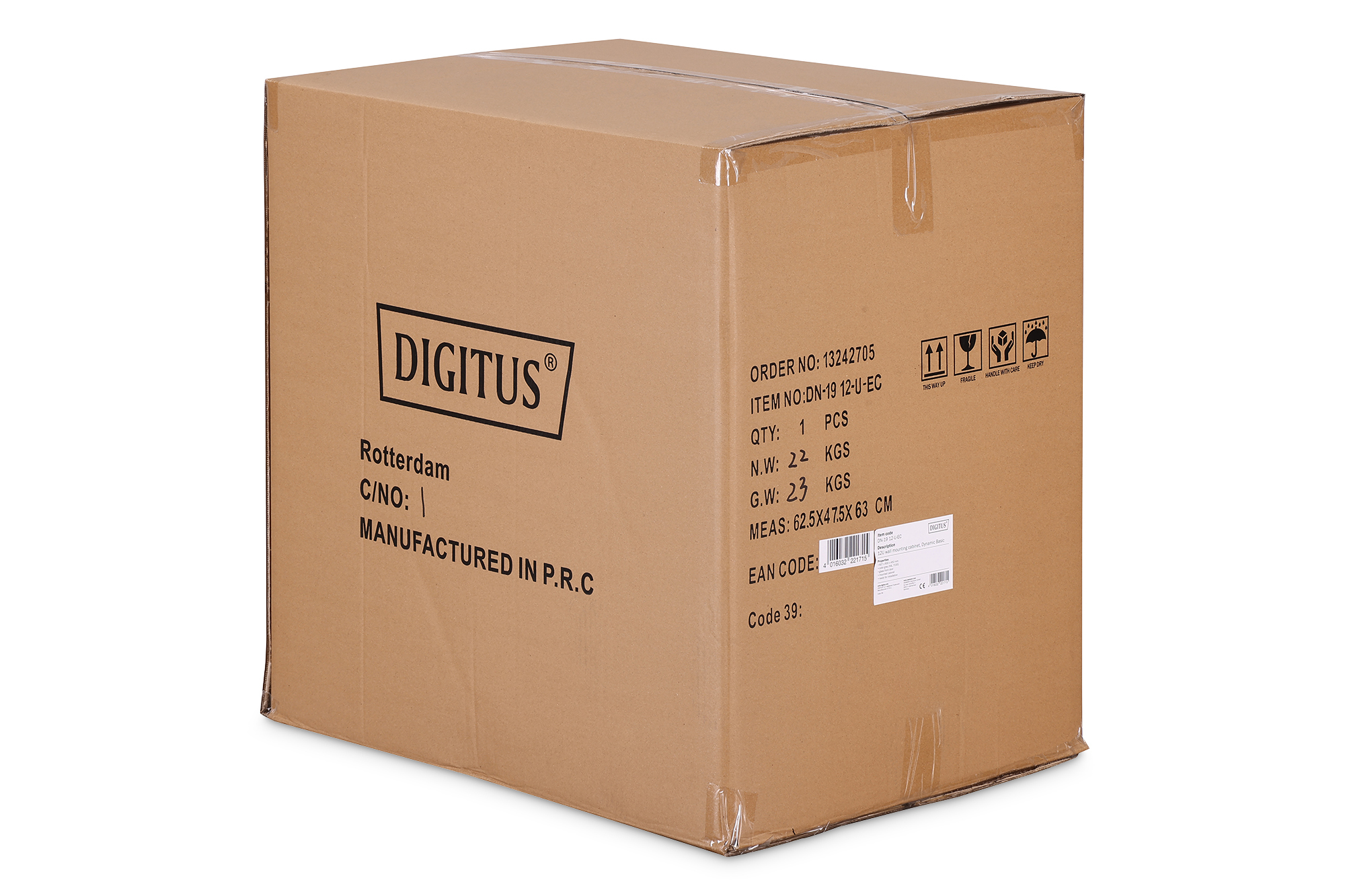 digitus Väggskåp 12u 450x600 mm (d/b)