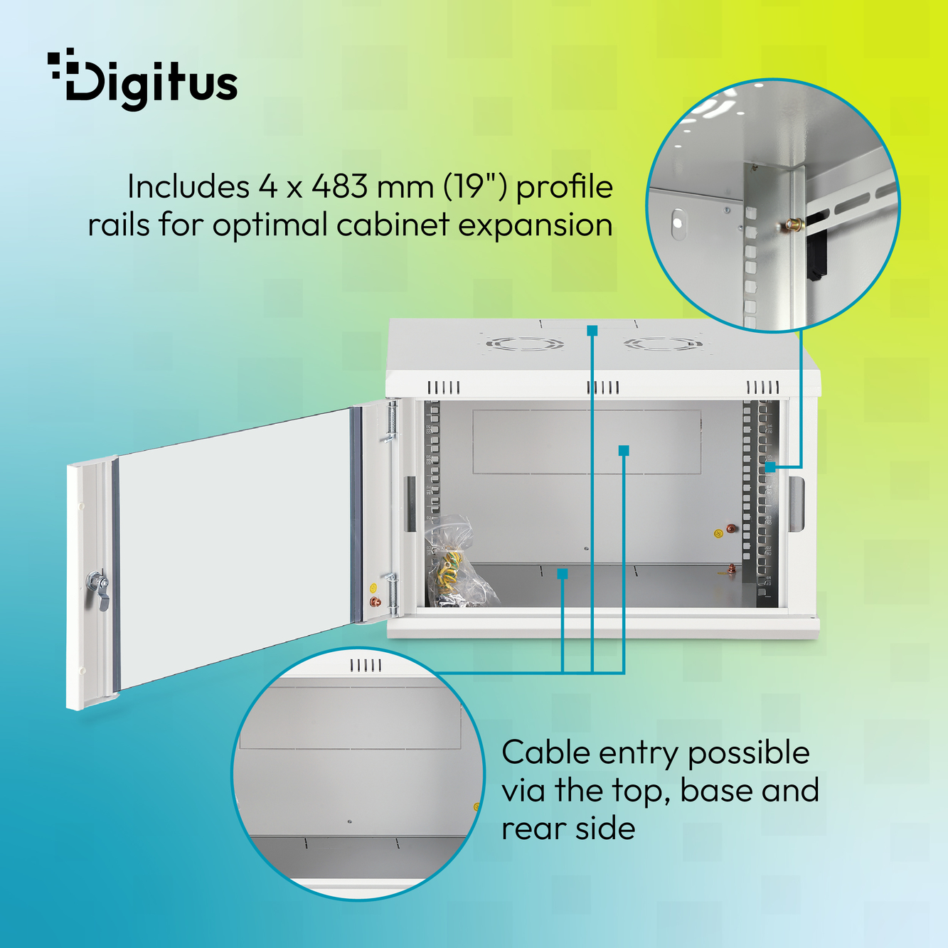 digitus Seinäkaappi 7u 600x450 (wxd) ip20