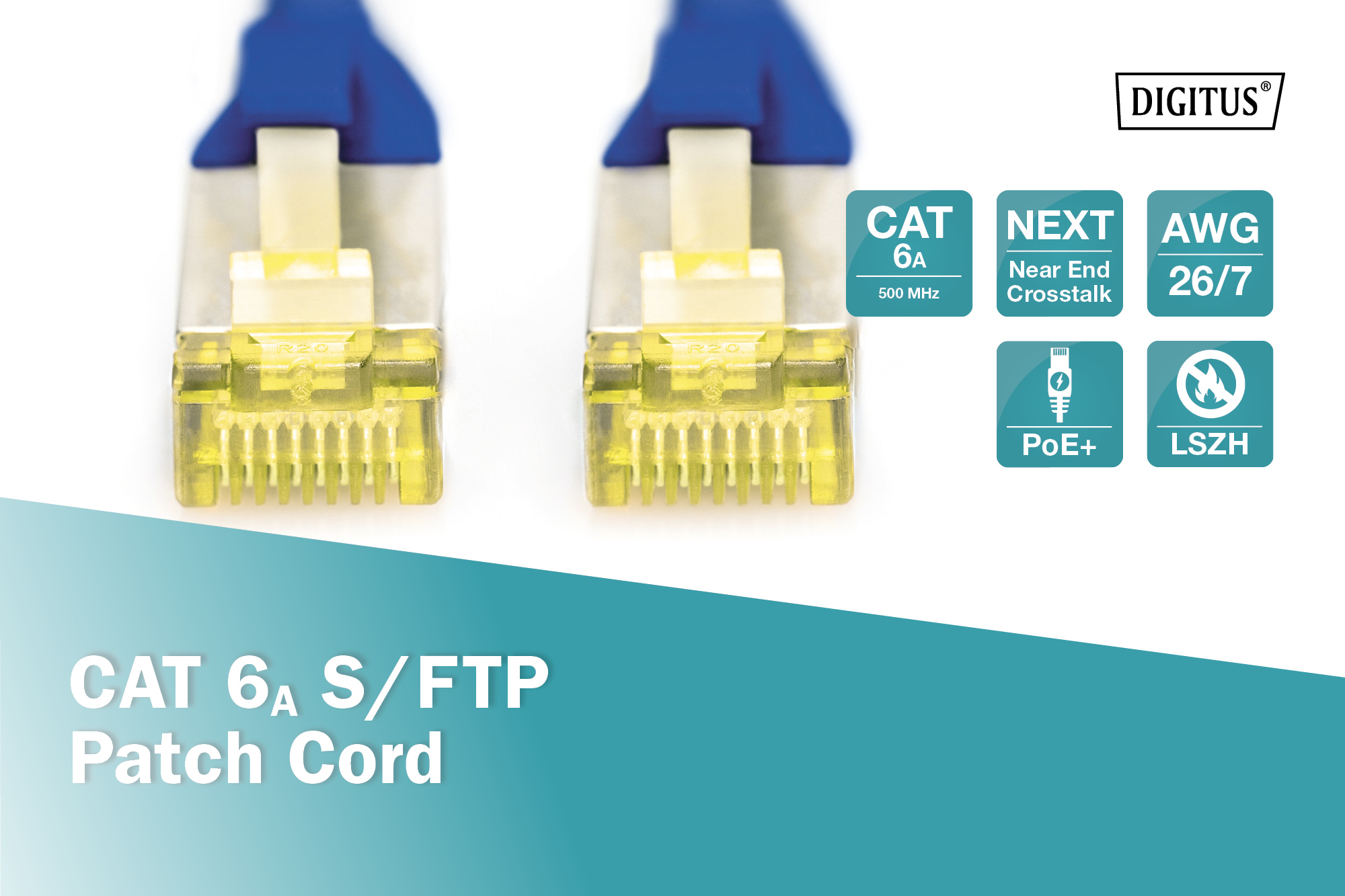 digitus Connecting cable cat6a s-ftp 7m blue