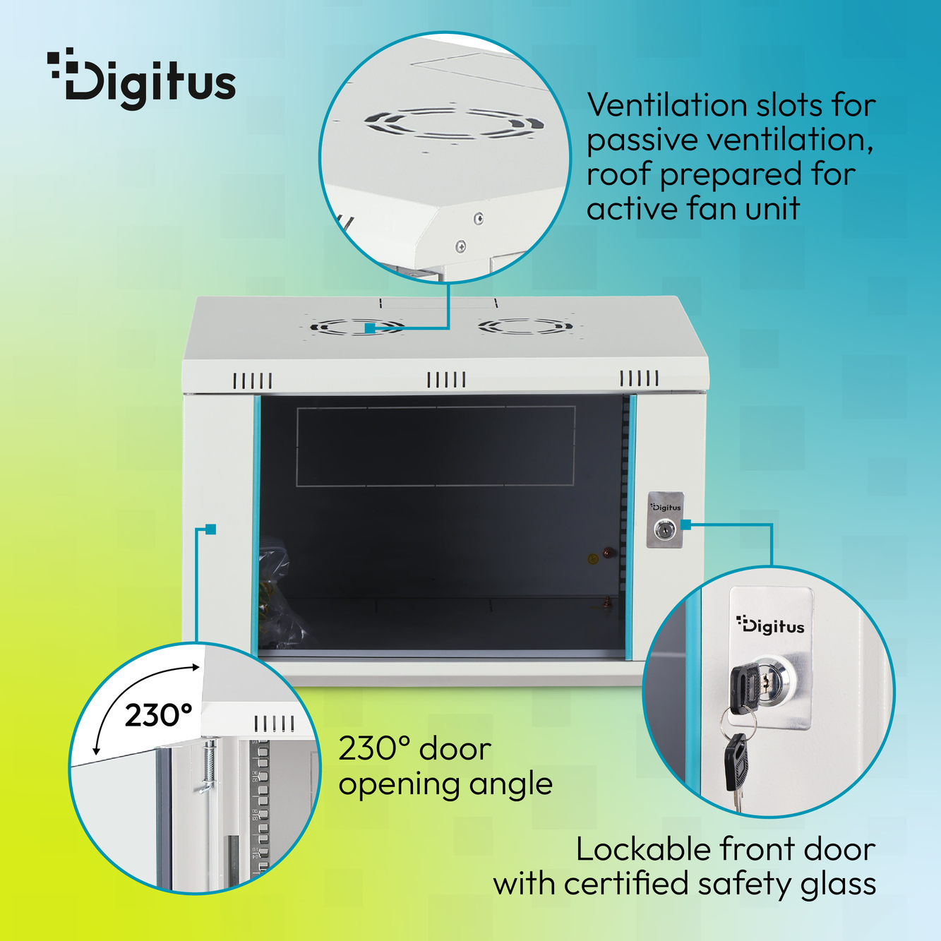 digitus Seinäkaappi 7u 600x450 (wxd) ip20