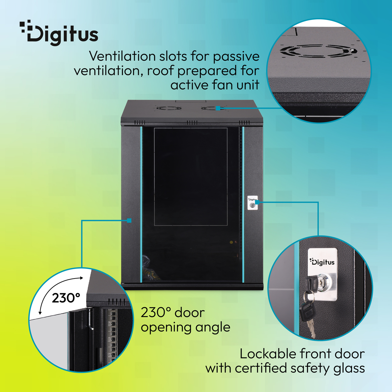 digitus Seinäkaappi 16u 600x600 (wxd) ip20