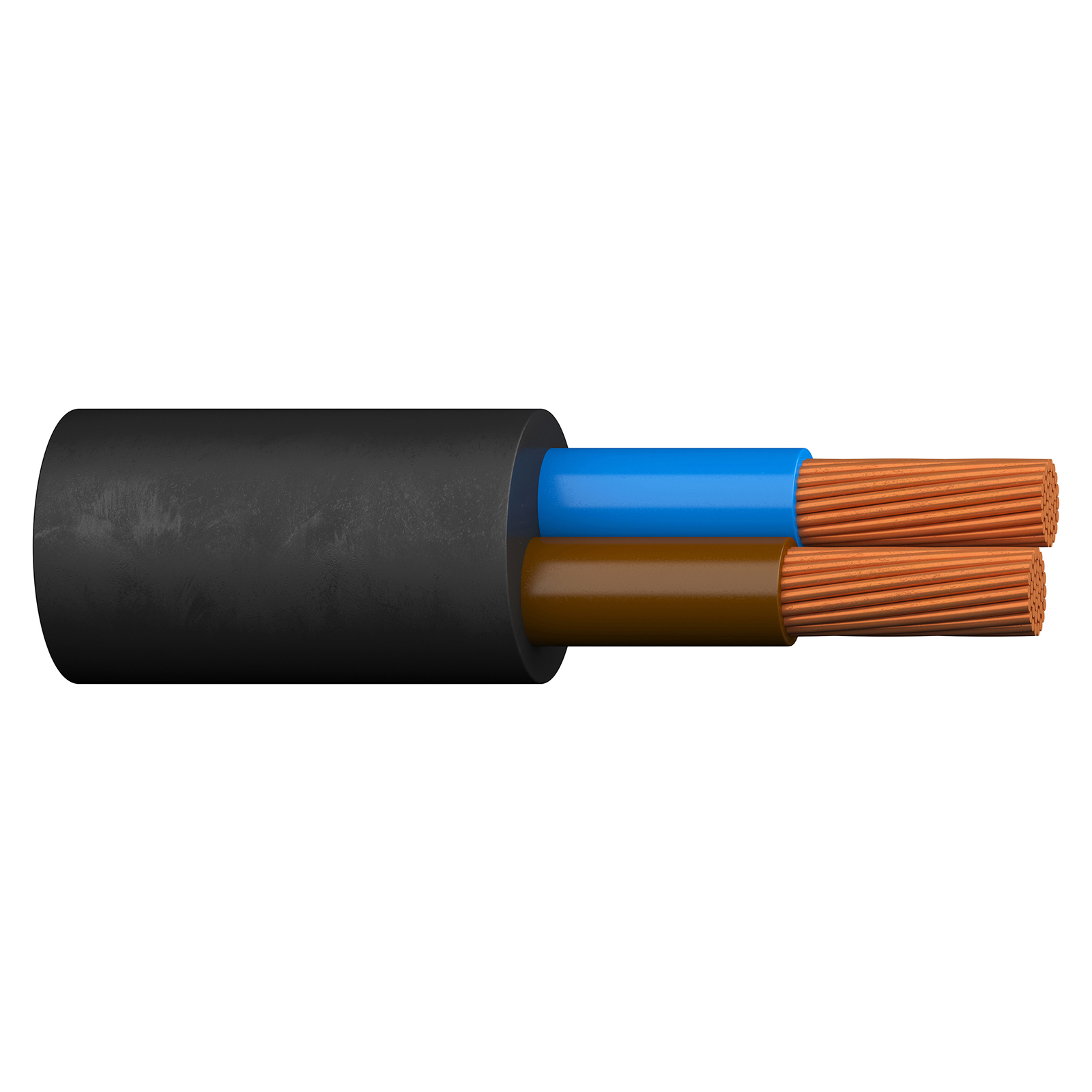 PAINDKAABEL H03VV-F 2x0,75 MUST R100 Eca
