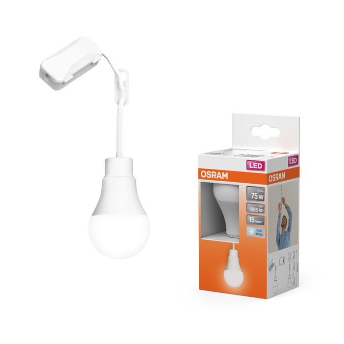 ledvance Lamp a75 10w 1050lm 4000k koos juhtme ja vedruklemmiga