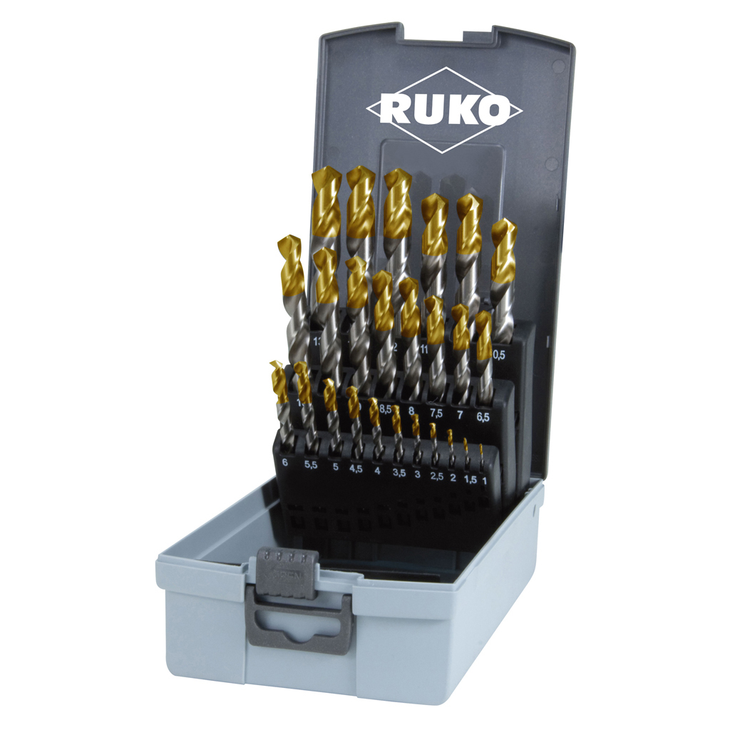 KIERUKKAPORASARJA RUKO 25-OS 1-13MM HSS-TIN DIN338