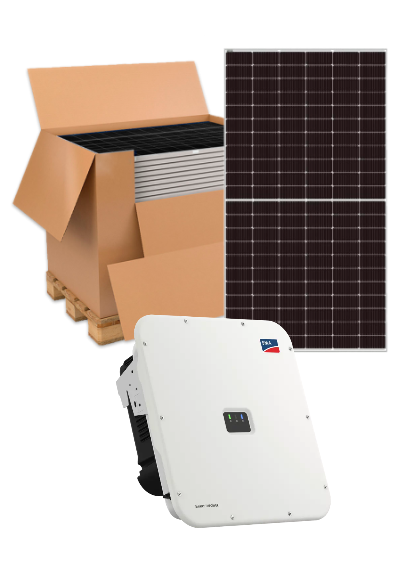 PANEELILAVA + INVERTTERI 36X470W + INVERTTERI