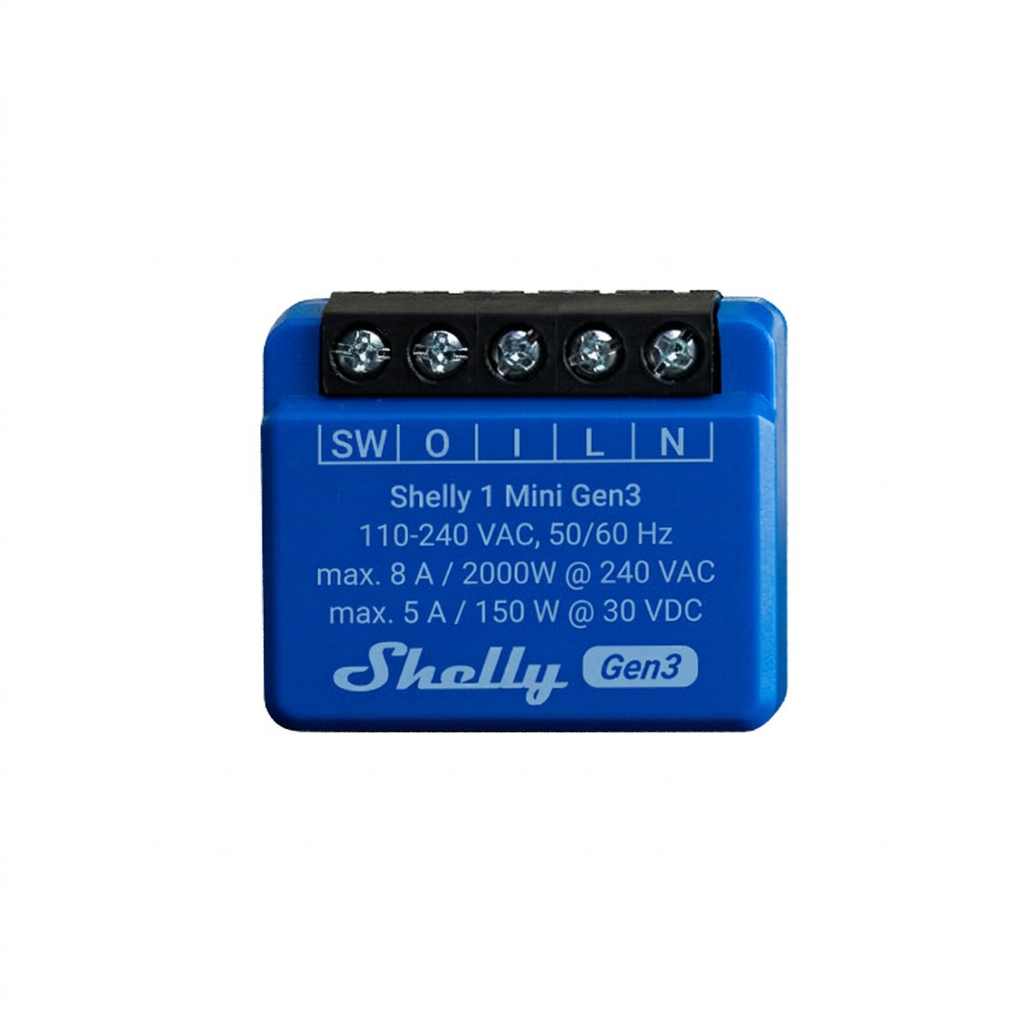 OHJELMOITAVA RELE SHELLY 1 MINI GEN3