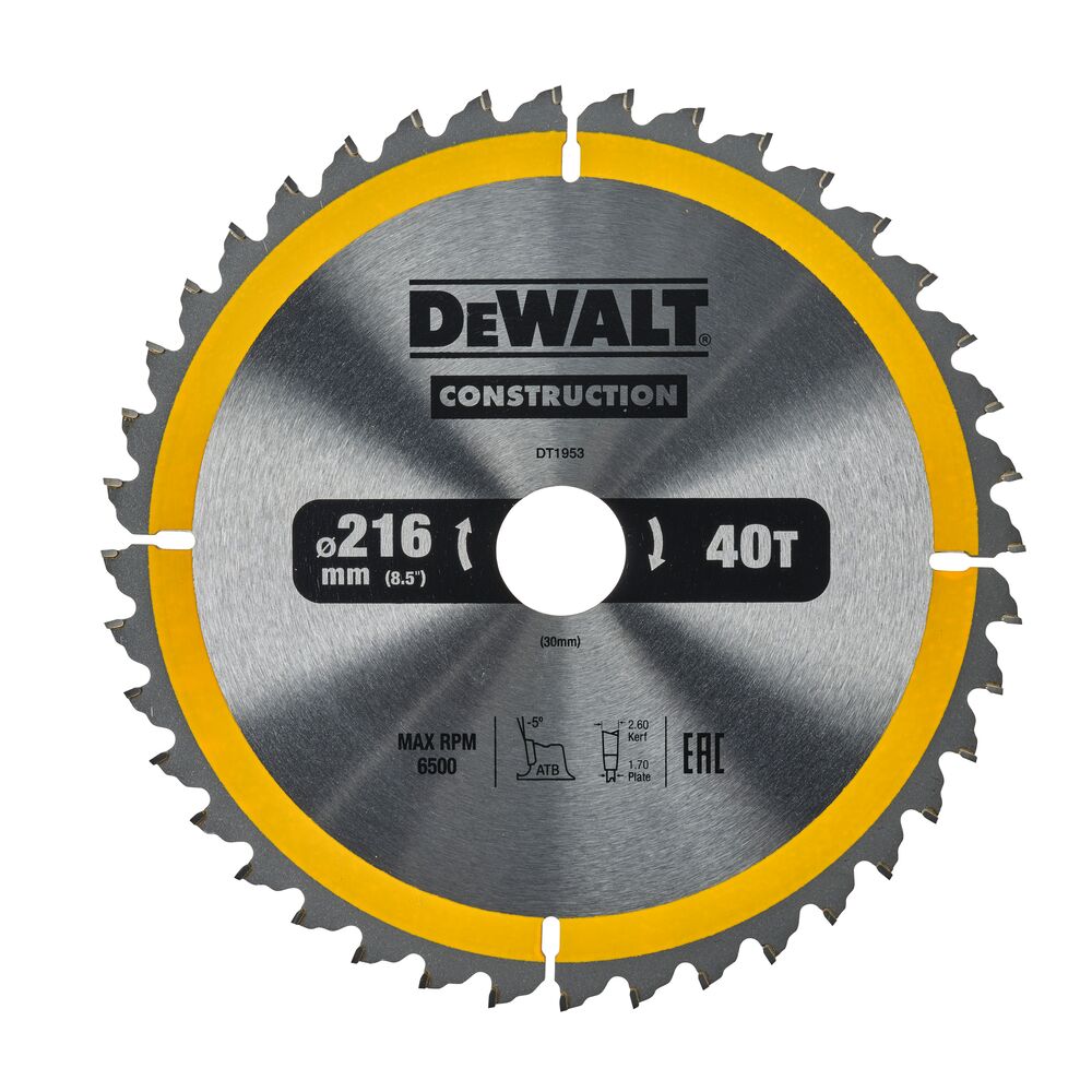 PYÖRÖSAHANTERÄ DEWALT 216X30MM 40T