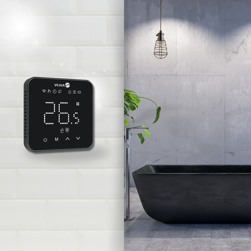 devi Kombinationstermostat devi veria wt45 wi-fi svart