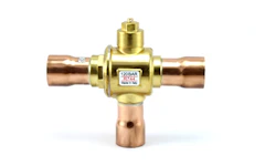BALL VALVE CO2 3-WAY 1/4 120BAR COPPER SCHRADER