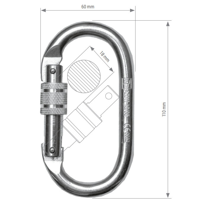 haklift Turvahaka haklift az011 teräs aukeama 18 mm