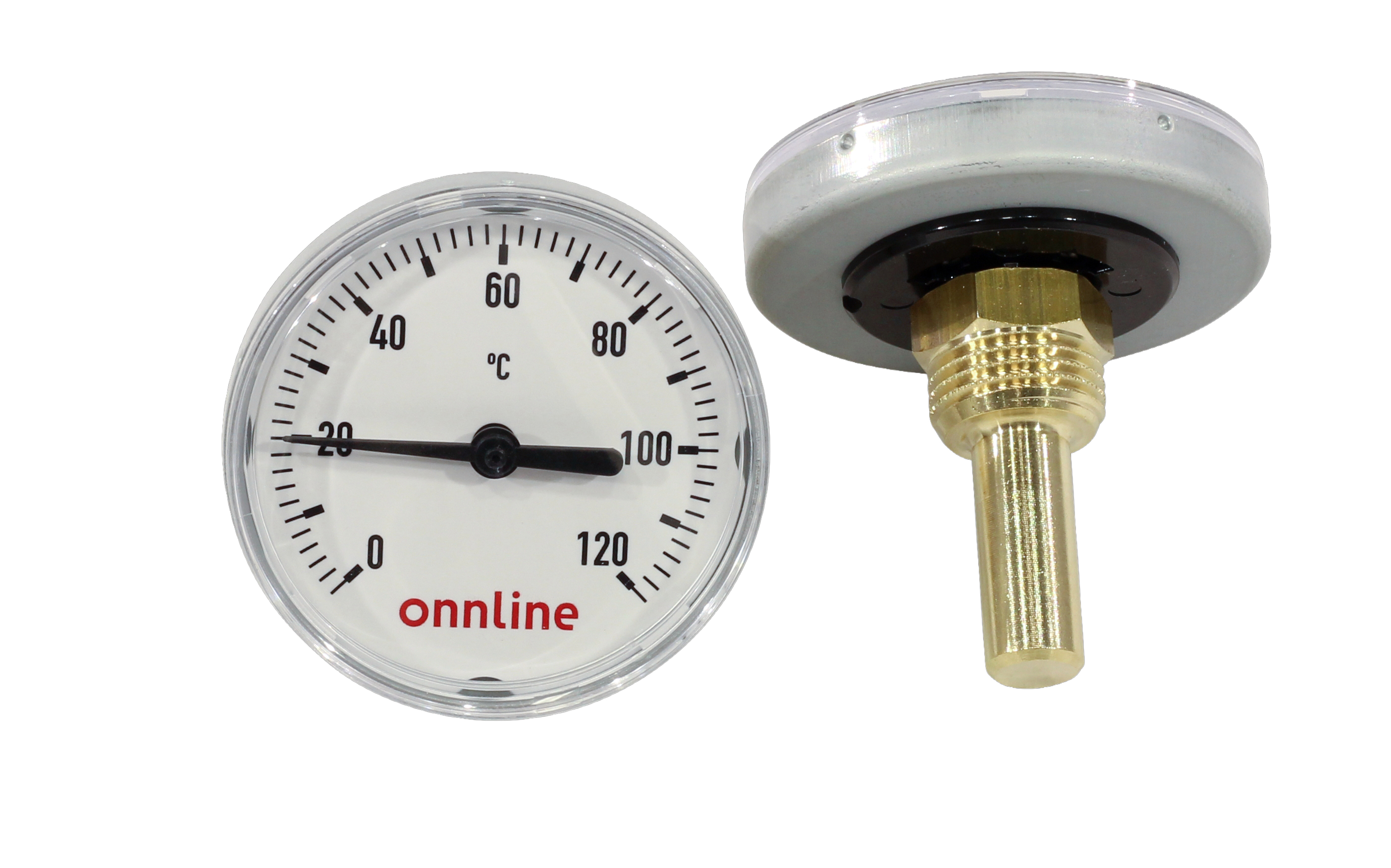 THERMOMETER Ø63 ONNLINE Ø63  0-120°C T1/2  L=40/12mm