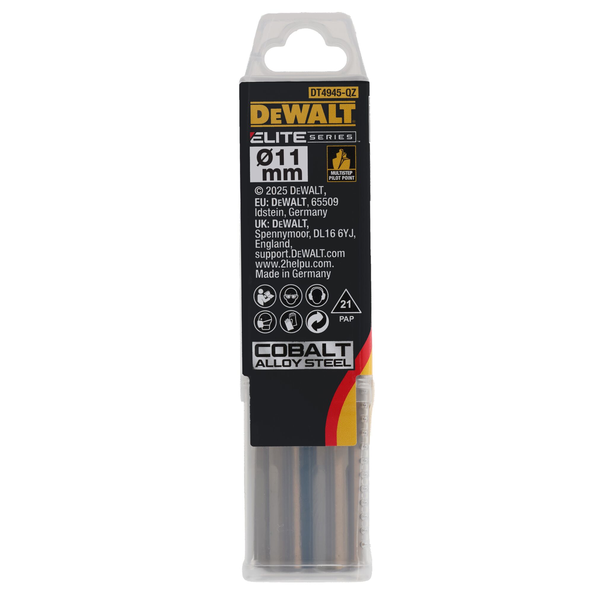 dewalt Metalliporanterä dewalt elite hss e koboltti 11mm 5kpl