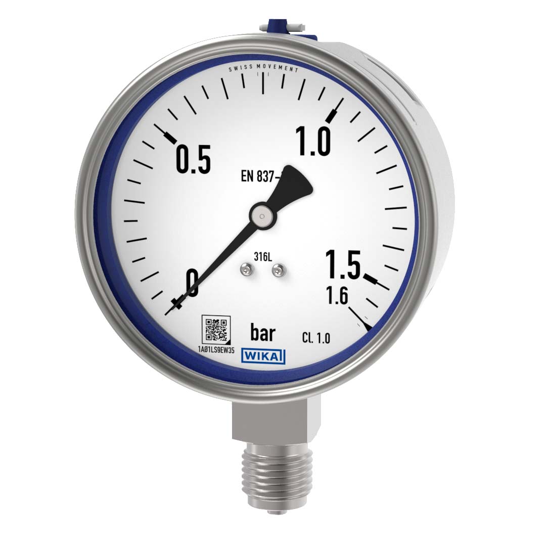 PAINEMITTARI WIKA 232.50 Ø100  0-1,6bar A1/2