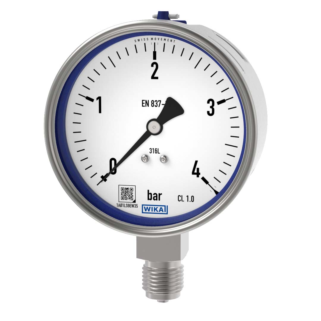 PAINEMITTARI WIKA 232.50 Ø100  0-4bar A1/2