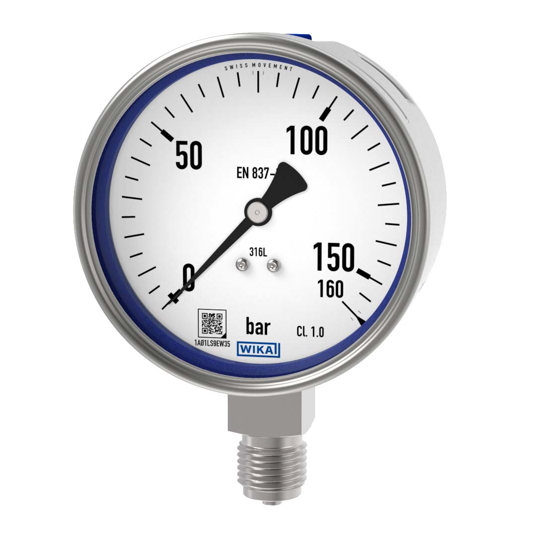 PAINEMITTARI WIKA 232.50 Ø100  0-160bar A1/2