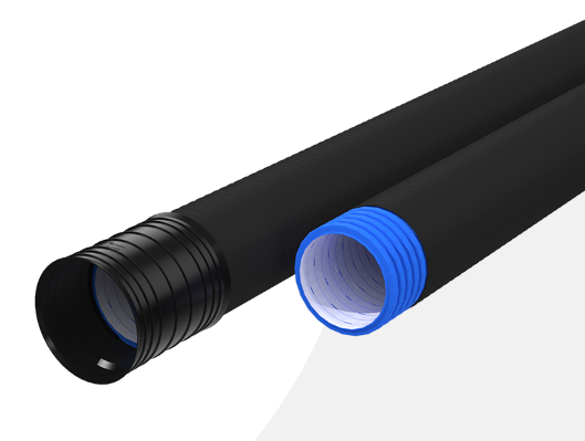 PE DRENĀŽAS CAURULE R2 SN4 75mm, 50m AR ĢEOTEK.FILTRU