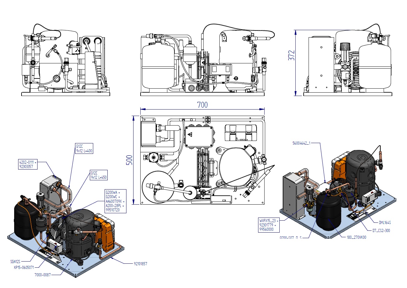 rivacold Water condensing unit rivacold la-apnfrac uc r449a fh4524z