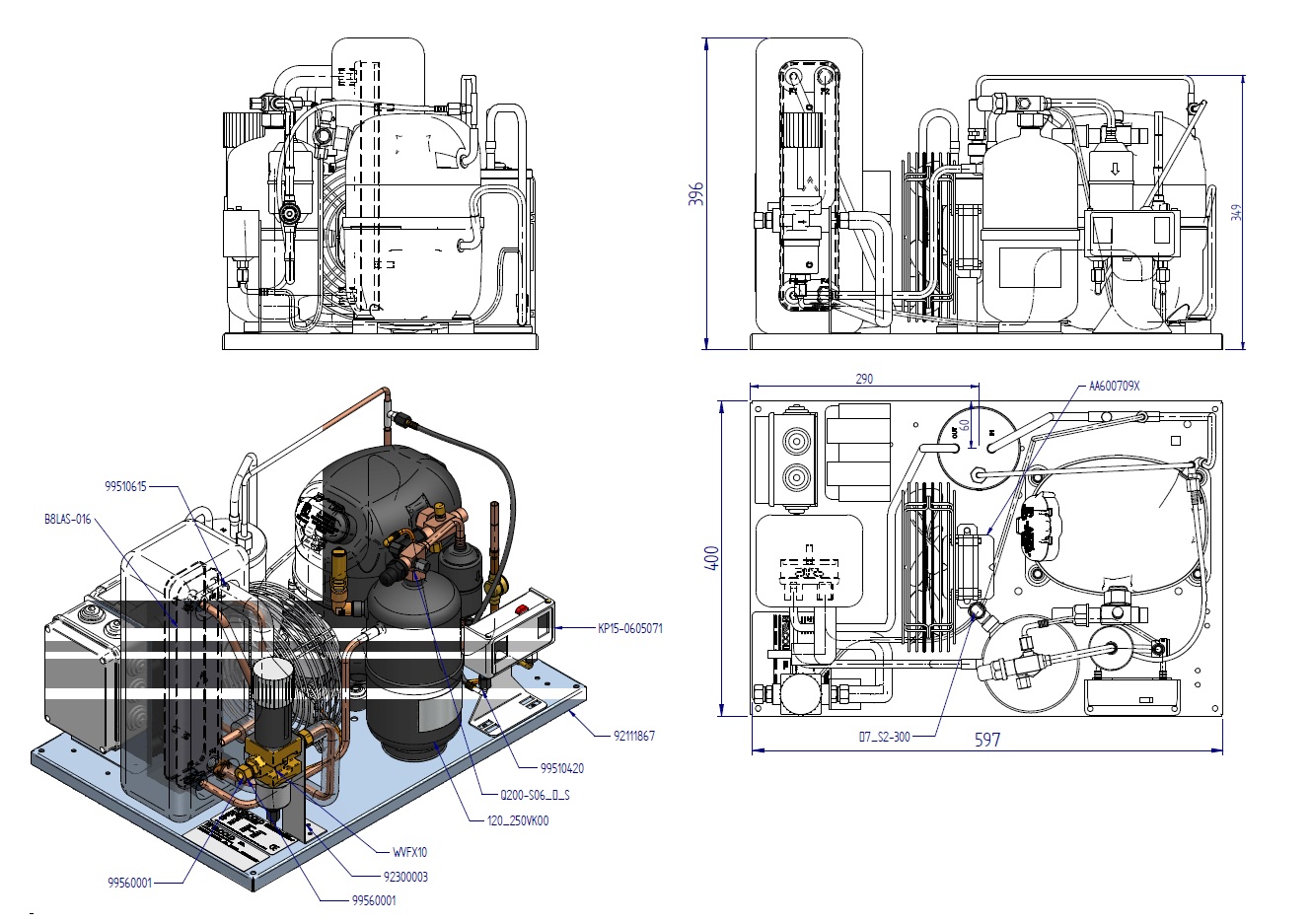 rivacold Koneikko rivacold la-apnfrac uc r449a caj9510z
