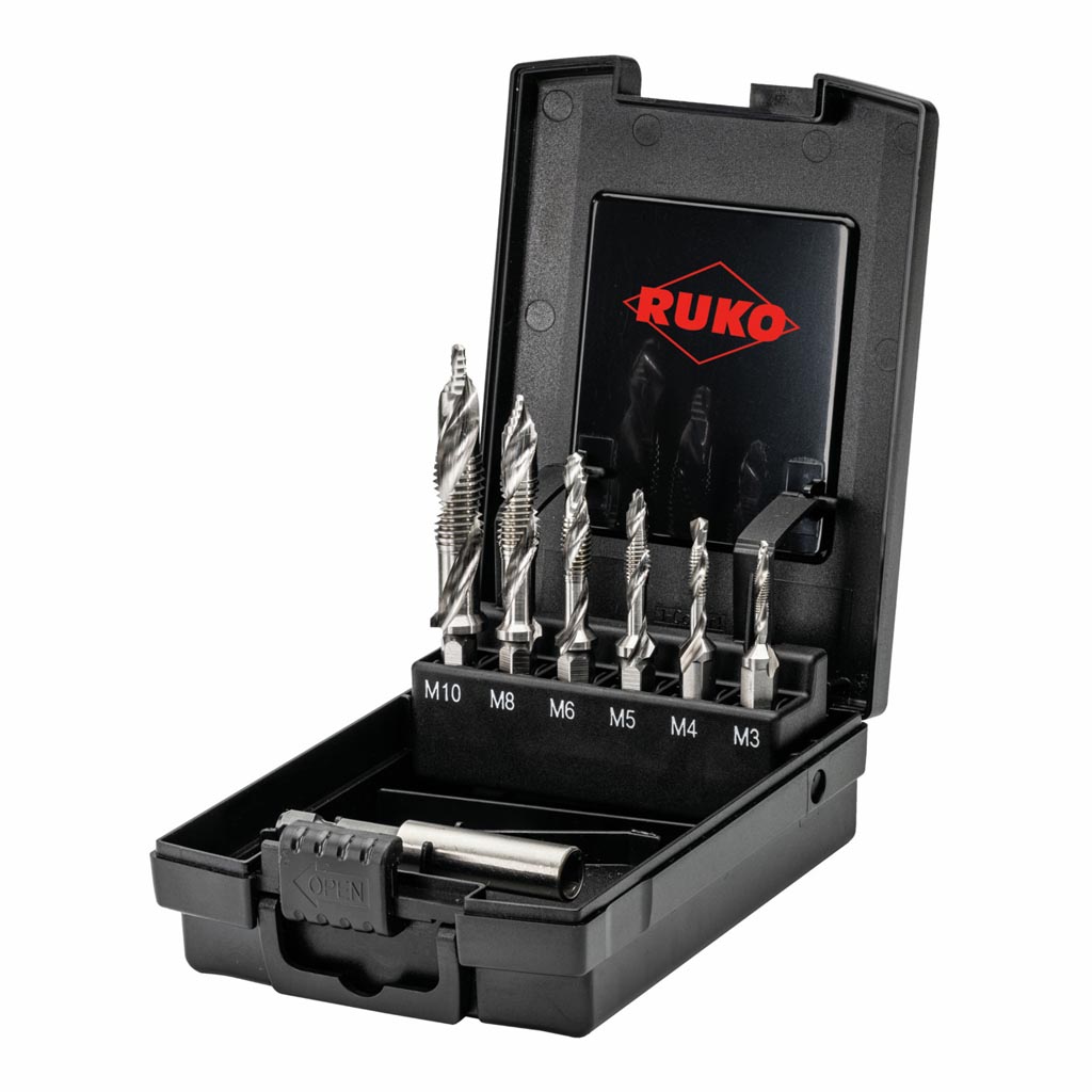 COMBI MACHINE TAP BIT SET RUKO FLOWSTEP UC HSS 7 PCS
