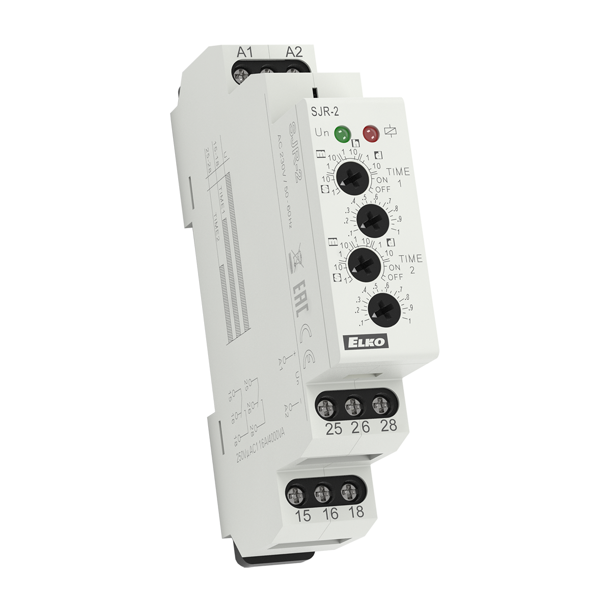 TIME RELAY ON ENERGISED 2CO 16A COIL 12-240VUC