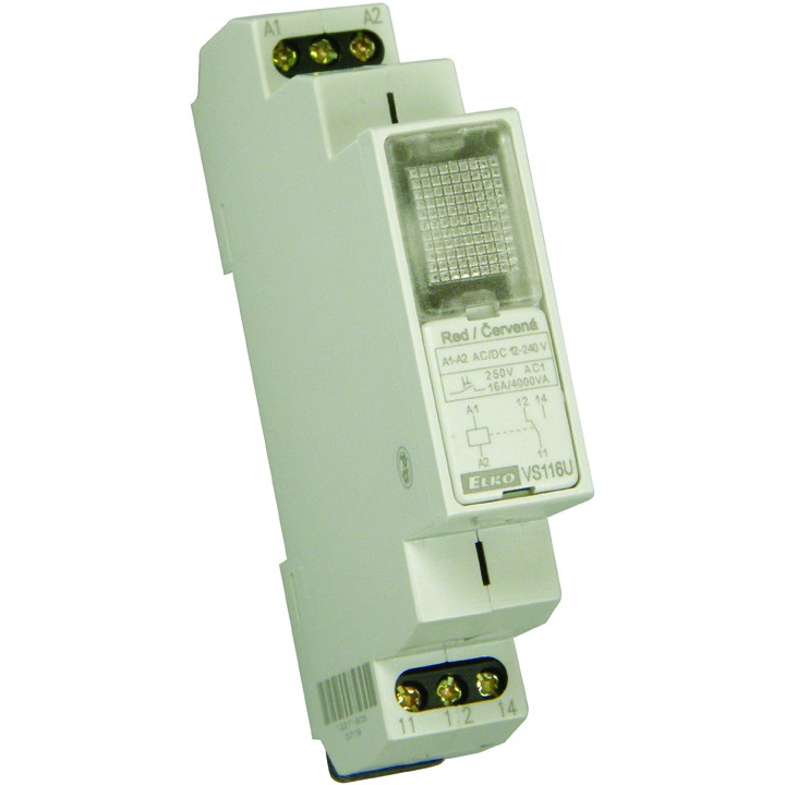 elko ep Mellanrelä 1vxl 16a 12-240vuc grön led