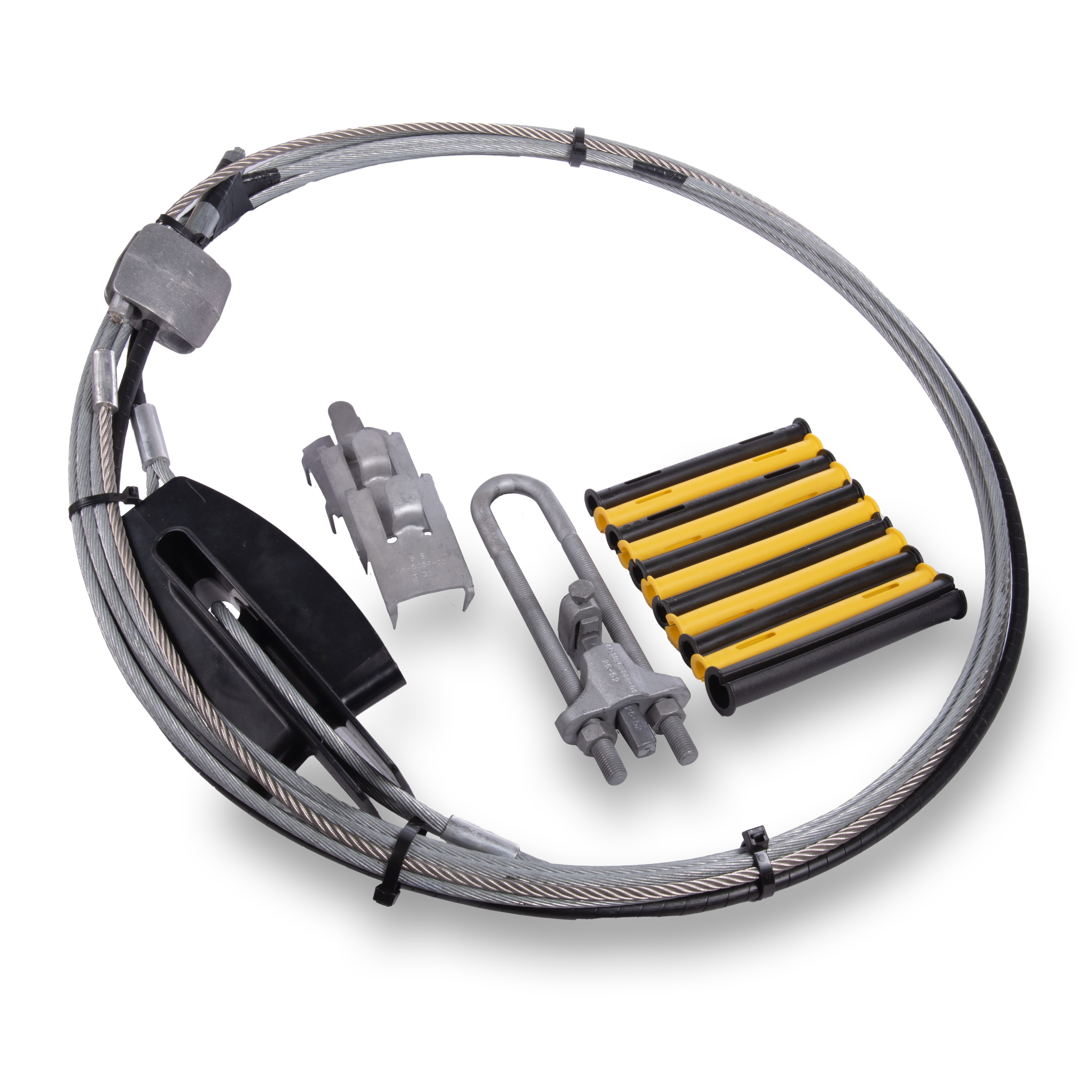 Bardunsats 95mm² 15m m/isolator m/spiral