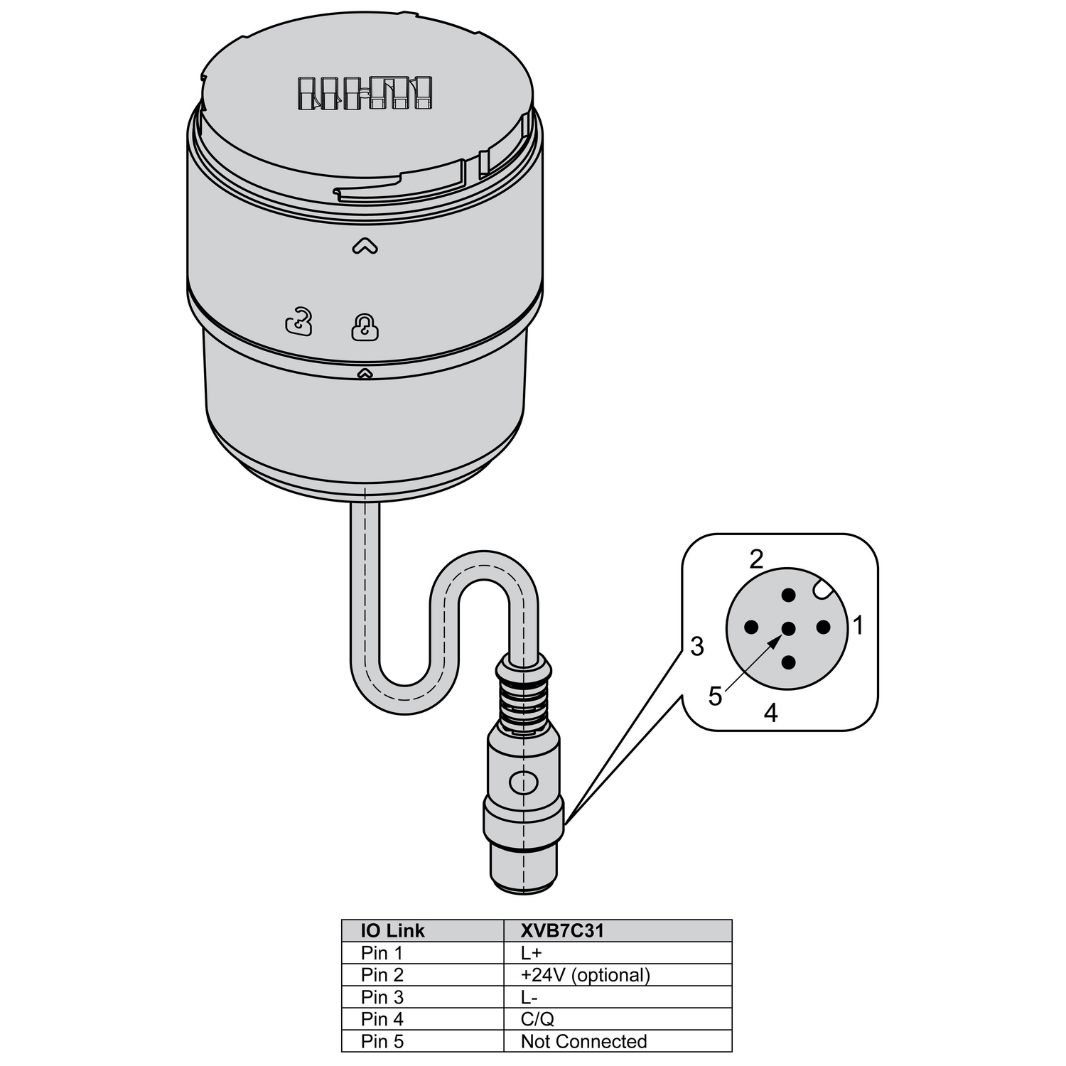 schneider electric Signal light accessory harmony io link base direct/tube cov
