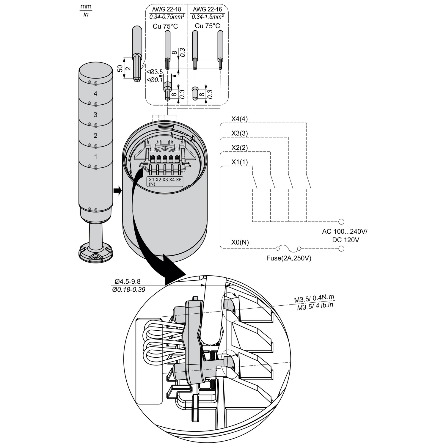 schneider electric Signal light accessory harmony ac base direct/tube cover in